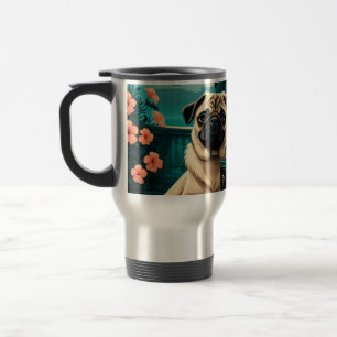 Mops-Herrchen vintage Reisebecher