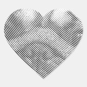 Mops Herz-Aufkleber (Vorderseite)