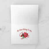 Mops-Herz gehört Mama Feiertagskarte (Innenseite)