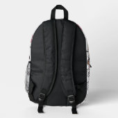 Mops-Herzen Bedruckter Rucksack (Rückseite)
