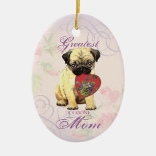 Mops Herzliche Mama Keramik Keramik Ornament