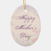 Mops Herzliche Mama Keramik Ornament (Hinten)