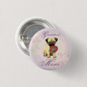 Mops Herzstück Mama Button (Vorne & Hinten)