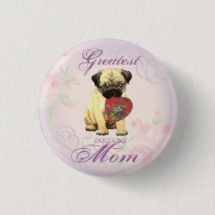 Mops Herzstück Mama Button