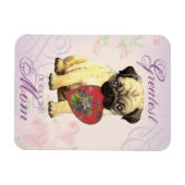 Mops Herzstück Mama Magnet (Horizontal)