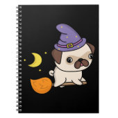 Mops-Hexe-Foto-Notizbuch Notizblock (Vorderseite)