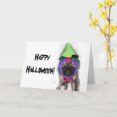 Mops-Hexe Karte (Gelbe Blume)