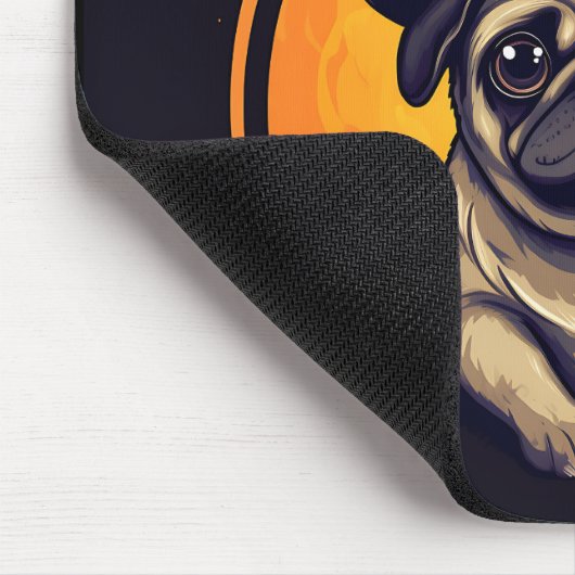 Mops Hexenbrumkins Halloween Mousepad (Ecke)