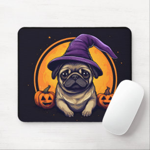 Mops Hexenbrumkins Halloween Mousepad