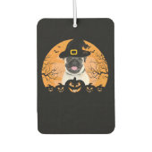 Mops Hexenhut Jack-o-Lantern Hunde Halloween T-Shi Autolufterfrischer (Vorderseite)