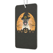 Mops Hexenhut Jack-o-Lantern Hunde Halloween T-Shi Autolufterfrischer (Links)