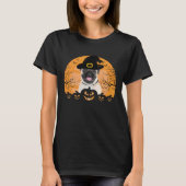 Mops Hexenhut Jack-o-Lantern Hunde Halloween T-Shi T-Shirt (Vorderseite)