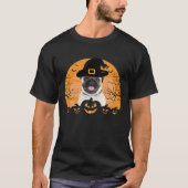 Mops Hexenhut Jack-o-Lantern Hunde Halloween T-Shi T-Shirt (Vorderseite)