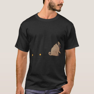 Mops Hinterteil Rutschen T-Shirt