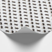 Mops History Design Geschenkpapier (Ecke)