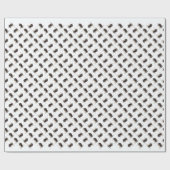 Mops History Design Geschenkpapier (Flach)