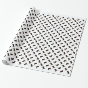 Mops History Design Geschenkpapier