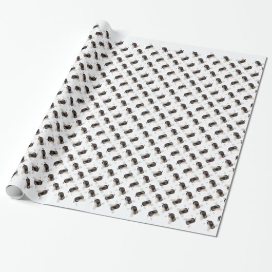 Mops History Design Geschenkpapier (Ungerollt)