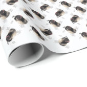 Mops History Design Geschenkpapier (Rolleneckpunkt)