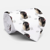 Mops History Design Krawatte (Gerollt)