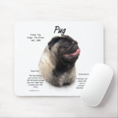 Mops History Design Mousepad (Mit Mouse)