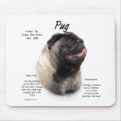 Mops History Design Mousepad (Vorne)