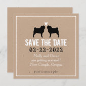 Mops Hochzeit speichern das Datum Save The Date (Vorne/Hinten)