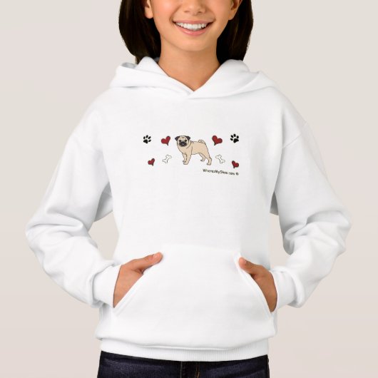 Mops Hoodie (Vorderseite)