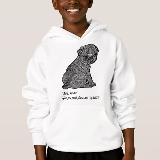 Mops Hoodie (Vorderseite)