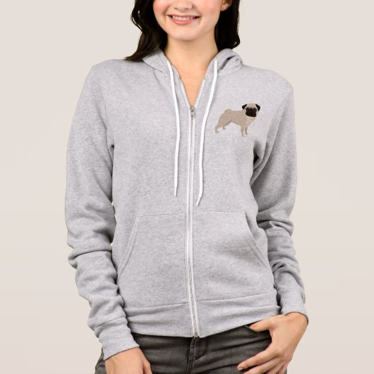 Mops Hoodie (Vorderseite)