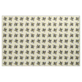 Mops Hummeln Butter Weiß Stoff (Fat Quarter (45,7 x 55,9 cm))