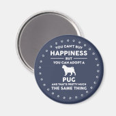 Mops Hund Adoption Glück Magnet (Vorderseite/Rückseite)
