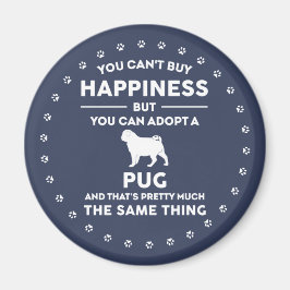 Mops Hund Adoption Glück Magnet