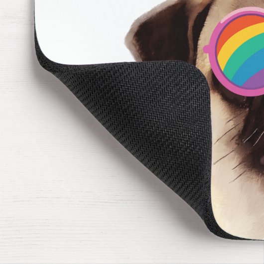 Mops Hund am Herztag Valentinstag Mousepad (Ecke)