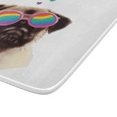 Mops Hund am Herztag Valentinstag Schneidebrett (Ecke)