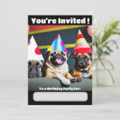 Mops Hund Besondere Einladung (Stehend Vorderseite)