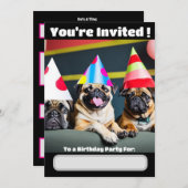 Mops Hund Besondere Einladung (Vorne/Hinten)