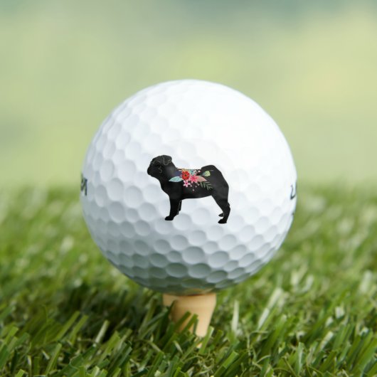 Mops Hund Breed Boho Silhouette Golfball (Insitu T-Shirt)