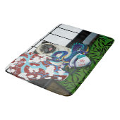 Mops Hund Chinesischer Drache Badematte (Schrägansicht)