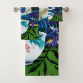 Mops Hund Chinesischer Drache Badhandtuch Set (Insitu)