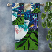 Mops Hund Chinesischer Drache Badhandtuch Set