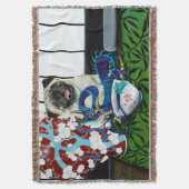 Mops Hund Chinesischer Drache Decke (Vorderseite Vertikal)