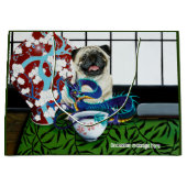 Mops Hund Chinesischer Drache Große Geschenktüte (Vorderseite)