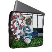 Mops Hund Chinesischer Drache Laptopschutzhülle (Vorne Rechts)