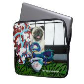Mops Hund Chinesischer Drache Laptopschutzhülle (Vorderseite Links)