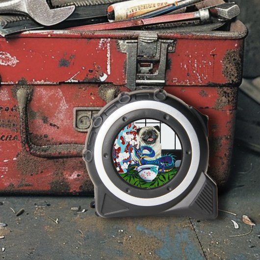 Mops Hund Chinesischer Drache Maßband