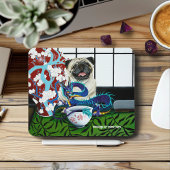 Mops Hund Chinesischer Drache Mousepad