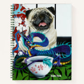 Mops Hund Chinesischer Drache Notizblock (Vorderseite)