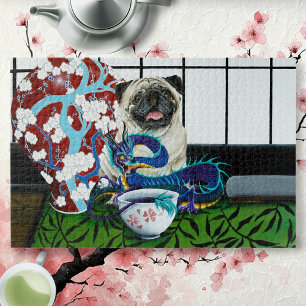 Mops Hund Chinesischer Drache Puzzle