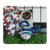 Mops Hund Chinesischer Drache Schneidebrett (Vorderseite)